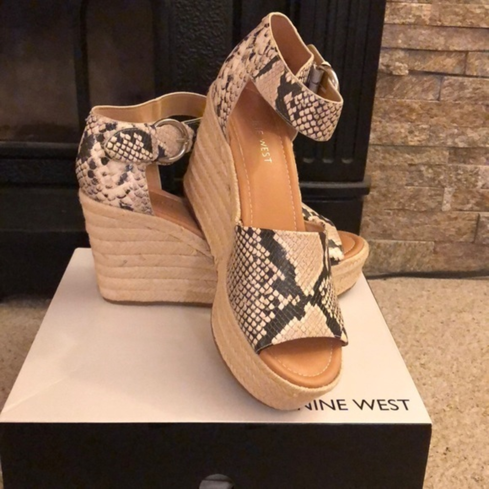 Nine‎ West Adell3 Platform Sandal- Size 9.5 🐍